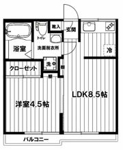 鷹一ハイツの間取り画像