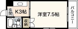 第88東白島ビルの間取り画像