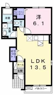 アーヴァンベール Bの間取り画像