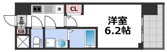 エスリード ザ・グレア大阪の間取り画像