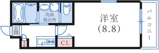 ワコーレヴィータ川西通の間取り画像