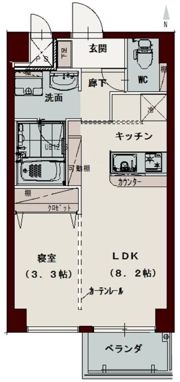 コリドール西内町の間取り画像
