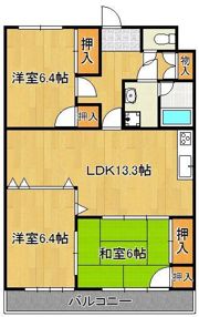 クレスト直方駅前の間取り画像
