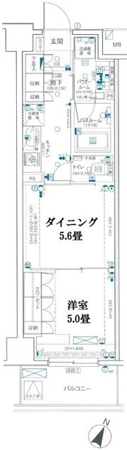 パレステージ関内大通公園の間取り画像