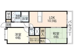 ハピネス岩田の間取り画像