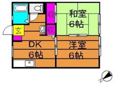 サンライフひろみね Bの間取り画像