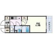 エスリード難波ALLUREの間取り画像