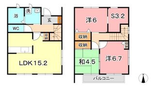 ベルメゾン中庄の間取り画像