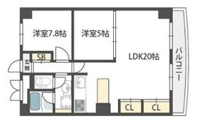 アパルトマン北千里の間取り画像
