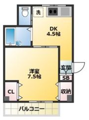 アールコーポの間取り画像