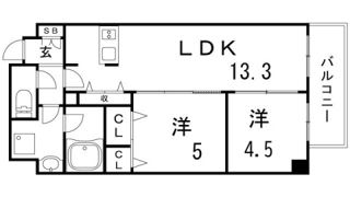 クロスレジデンス神戸元町の間取り画像