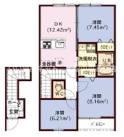 ホワイトリバーハイツC棟の間取り画像