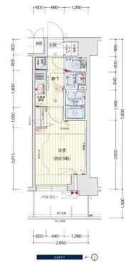プレサンス 梅田北 ディアの間取り画像