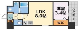 ミラージュパレス難波幸町の間取り画像