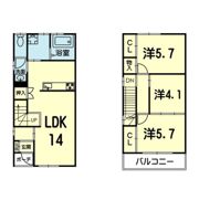Felice龍田Aの間取り画像