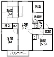 ガーデンハイツ四ツ池Cの間取り画像