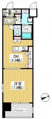 グラビスコート八丁堀の間取り画像