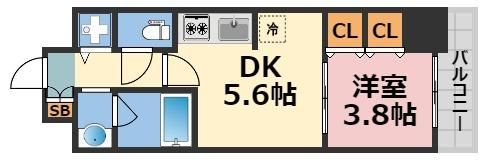 ラクラス本町東の間取り画像