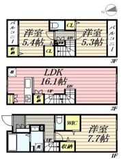 アーバンパーク三鷹 104の間取り画像