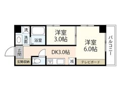 ノーブル平和大通りの間取り画像