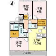 ハイカムールウエストリバー A棟の間取り画像