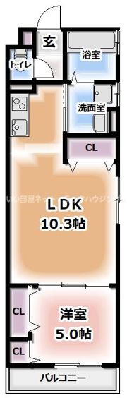 クリエオーレ三ツ島Ⅱの間取り画像
