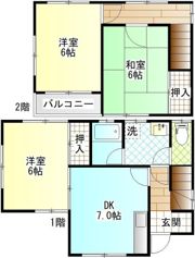 遠藤貸家 C号棟の間取り画像