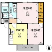 ピローサイド四御神 A棟の間取り画像