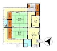 呉市上畑町ハウス 戸建貸家の間取り画像