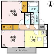 リビングタウン古川西A棟の間取り画像