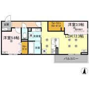 クランツ北井門Aの間取り画像