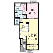 ヴィラ コンフォート Bの間取り画像