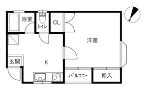 ジュネスくれないの間取り画像