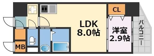 プライムアーバン南森町の間取り画像
