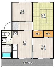 松本第1マンションの間取り画像