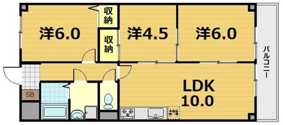 シベール勧修寺の間取り画像