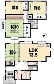 大将軍1丁目 貸家の間取り画像