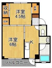 ビレッジハウス若松1号棟の間取り画像