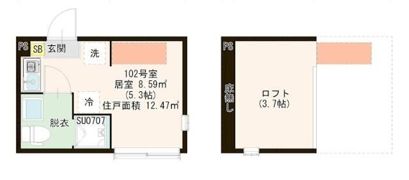 ハレテラス平和台の間取り画像