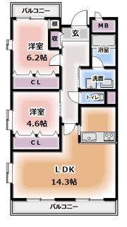 プレジールの間取り画像