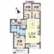 ペルル段原南の間取り画像