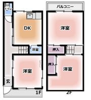 千石東町テラスハウスの間取り画像