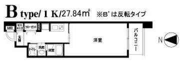 アムズメイプル扇町の間取り画像