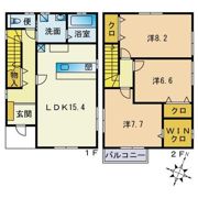 西都1丁目M貸家A棟の間取り画像