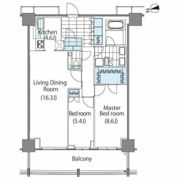 コンフォリア新宿イーストサイドタワーの間取り画像