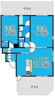シティヒル山手24都会の丘 1号棟の間取り画像