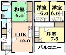 沖田貸家の間取り画像