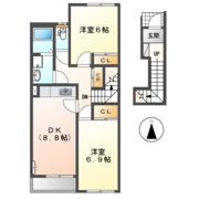 ハイツ樹々Ⅰの間取り画像