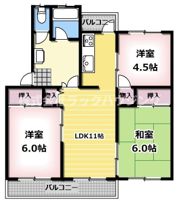香里三井団地96棟の間取り画像