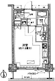 グローリオ東新宿の間取り画像